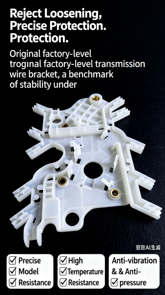 Oil-Resistant Automotive Transmission Wiring Harness Bracket - Durable Plastic with Brass Inserts, No Aging After Long-Term Engine Oil Contact