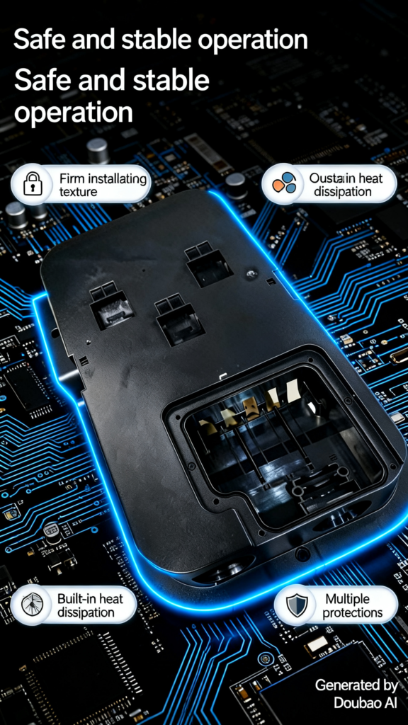 EV Charging Control Box Internal Partitioned Layout with Metal Contacts